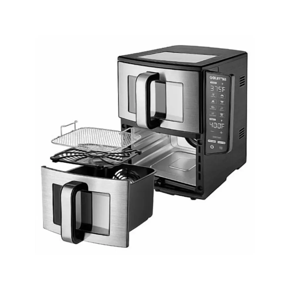 Gourmia 11 Quart Double Basket Air Fryer with Smart Finish and 4-Layer Cooking